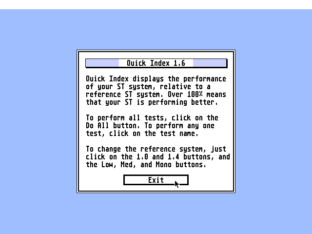 Quick Index atari screenshot